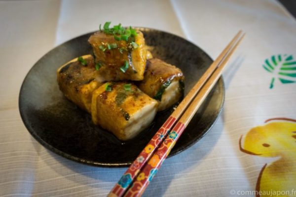 Dés de tofu au porc