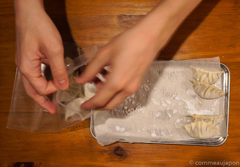 Gyoza conservation 2 Les Gyozas, les raviolis japonais