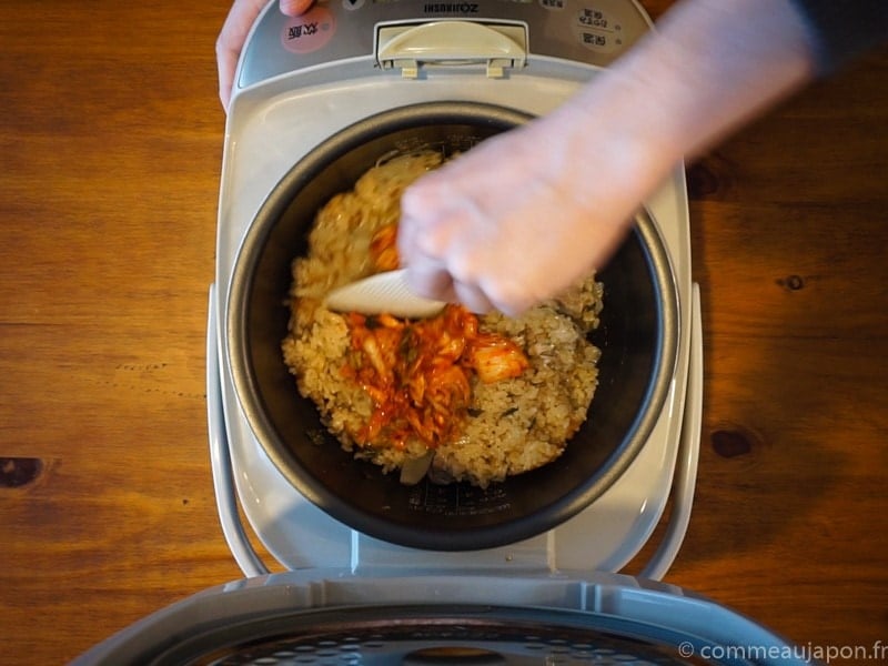 Recette - Recette pour Rice Cooker : Riz au Porc et Kimchi