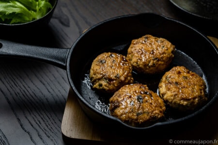 Recette de burger de poulet et enoki