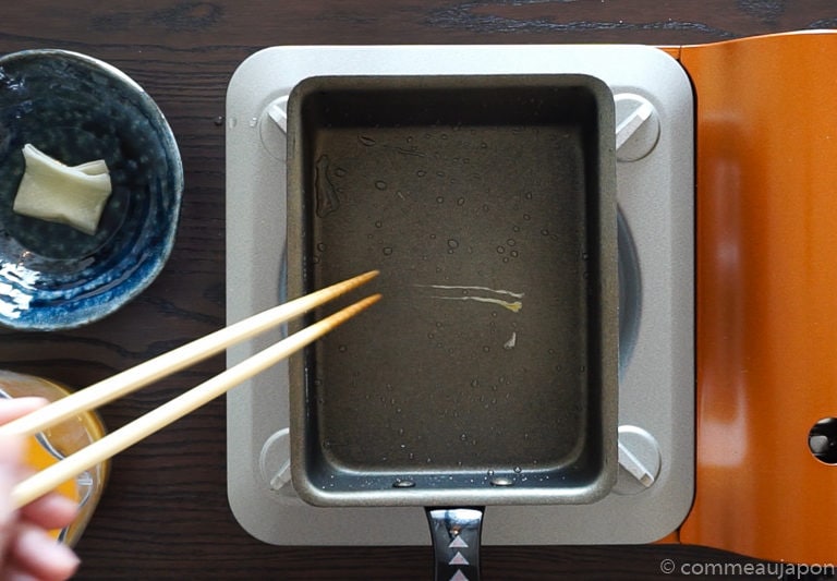 dashimaki cuisson etape 2 Dashimaki - L'omelette roulée japonaise - Tamagoyaki