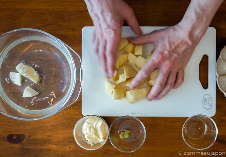 salade patates etape 1 Salade de pommes de terre - ポテトサラダ