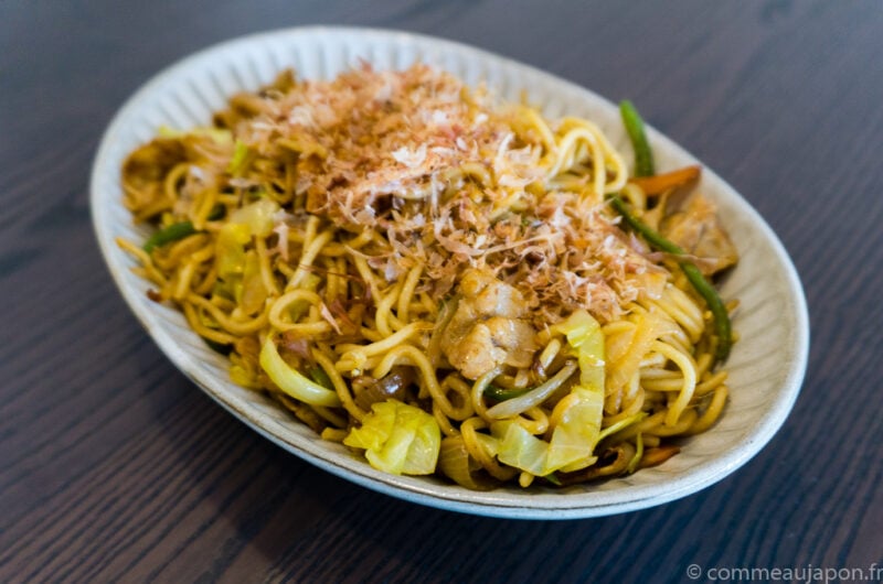 Yaki soba - Nouilles japonaises sautées au porc et légumes - 焼きそば