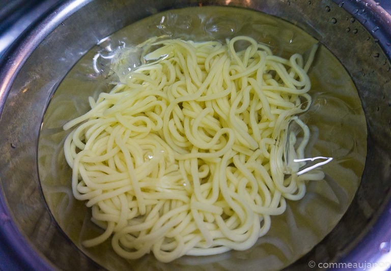 reimen etape nouille Ramen Froid - Hiyashi chuka - Reimen 冷麺