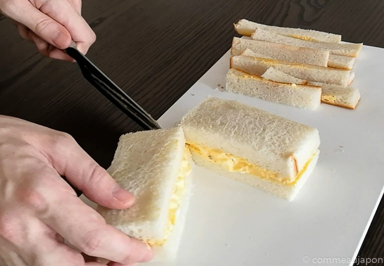 tamago etape fin Sandwich japonais aux oeufs - Tamago Sando