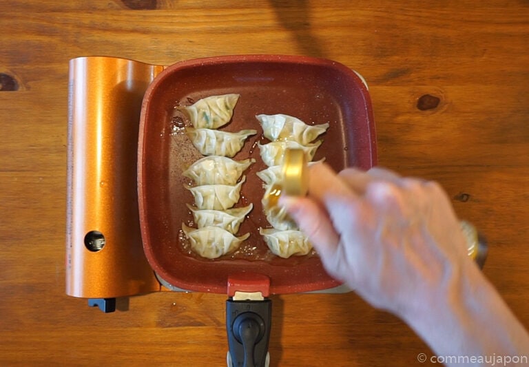 gyozas etape cuisson 3 1 Les Gyozas, les raviolis japonais