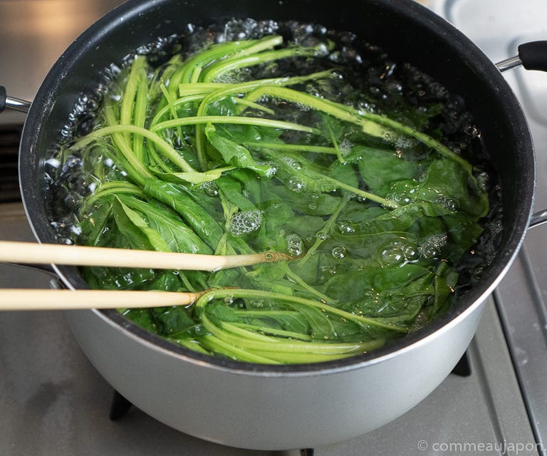 hourenso gomaae recette 5 of 8 Salade d'épinards au sésame - Hōrenso gomaae