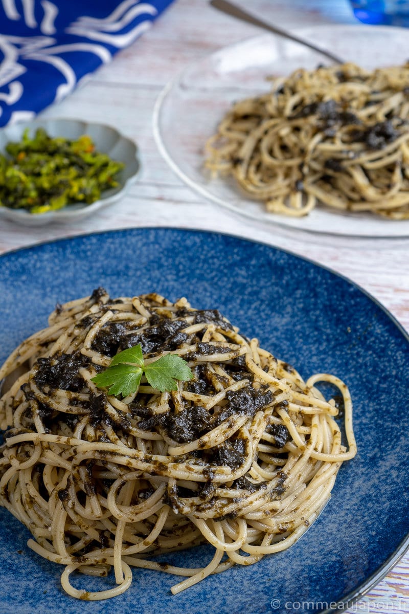 nori pasta 1 Pâtes aux Nori - 焼き海苔パスタ