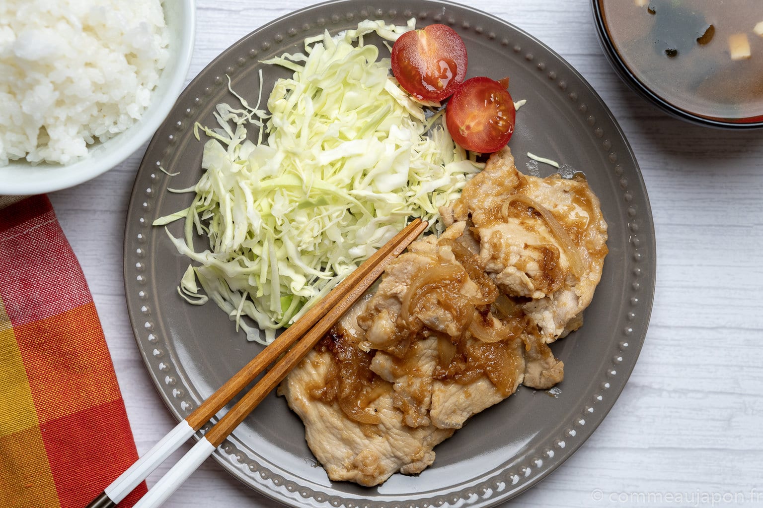 recette japonaise du porc au gingembre, shogayaki